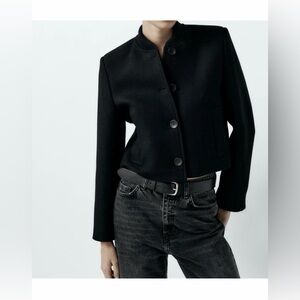 ZARA Wool-Blend Bomber Jacket